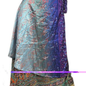 Recycled Silk Sari Wrap Skirt Multi-Wear Long