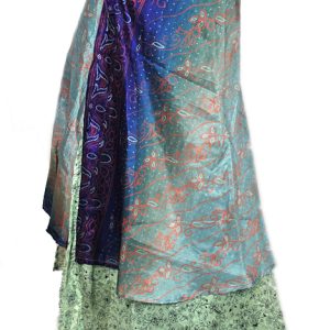 Recycled Silk Sari Wrap Skirt Multi-Wear Long