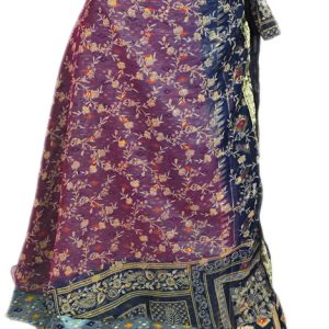 Recycled Silk Sari Wrap Skirt Multi-Wear Long