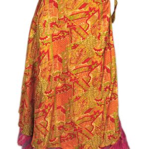Recycled Silk Sari Wrap Skirt Multi-Wear Long