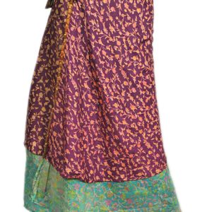 Recycled Silk Sari Wrap Skirt Multi-Wear Long