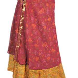 Recycled Silk Sari Wrap Skirt Multi-Wear Long