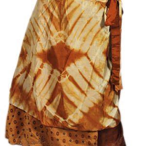 Recycled Silk Sari Wrap Skirt Multi-Wear Medium