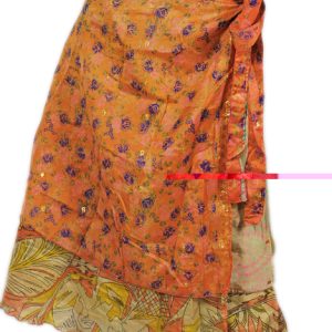Recycled Silk Sari Wrap Skirt Multi-Wear Medium