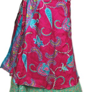 Recycled Silk Sari Wrap Skirt Multi-Wear Medium