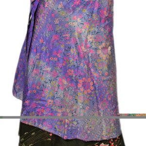 Recycled Silk Sari Wrap Skirt Multi-Wear Medium