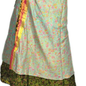 Recycled Silk Sari Wrap Skirt Multi-Wear Medium