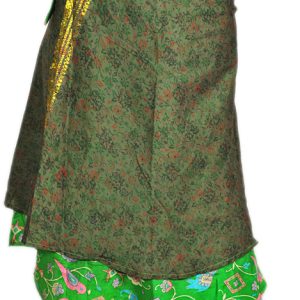 Recycled Silk Sari Wrap Skirt Multi-Wear Medium