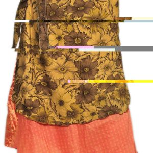 Recycled Silk Sari Wrap Skirt Multi-Wear Medium
