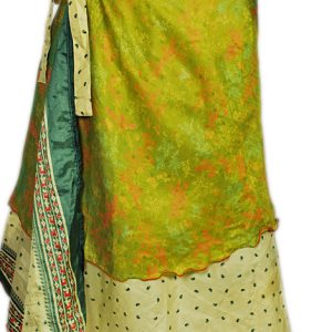 Recycled Silk Sari Wrap Skirt Multi-Wear Medium