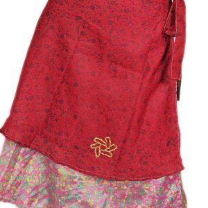 Recycled Silk Sari Wrap Skirt Multi-Wear Medium