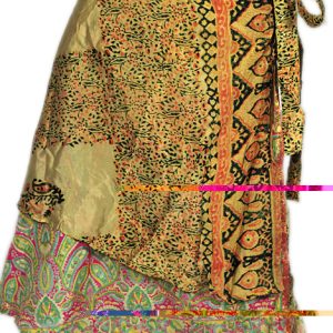 Recycled Silk Sari Wrap Skirt Multi-Wear Medium