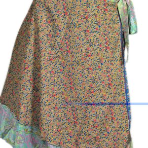 Recycled Silk Sari Wrap Skirt Multi-Wear Medium