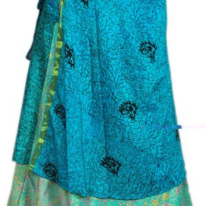 Recycled Silk Sari Wrap Skirt Multi-Wear Medium