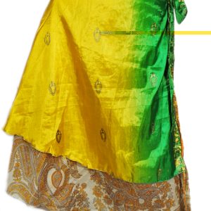 Recycled Silk Sari Wrap Skirt Multi-Wear Short
