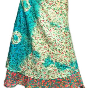 Recycled Silk Sari Wrap Skirt Multi-Wear Short