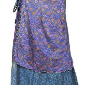 Recycled Silk Sari Wrap Skirt Multi-Wear Medium