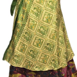 Recycled Silk Sari Wrap Skirt Multi-Wear Medium