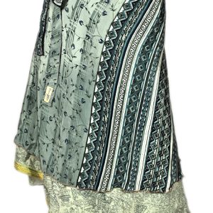 Recycled Silk Sari Wrap Skirt Multi-Wear Medium