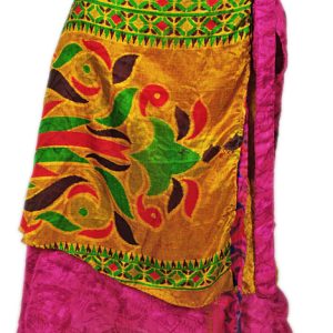 Recycled Silk Sari Wrap Skirt Multi-Wear Medium