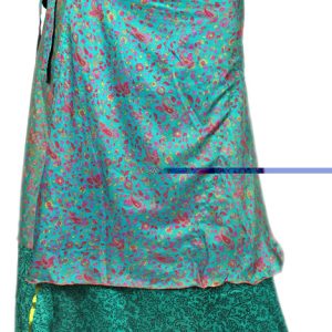 Recycled Silk Sari Wrap Skirt Multi-Wear Medium