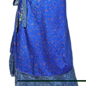 Recycled Silk Sari Wrap Skirt Multi-Wear Medium