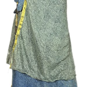 Recycled Silk Sari Wrap Skirt Multi-Wear Medium