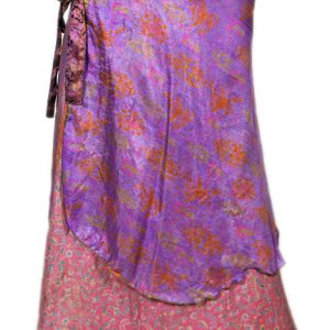 Recycled Silk Sari Wrap Skirt Multi-Wear Medium