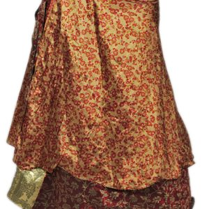 Recycled Silk Sari Wrap Skirt Multi-Wear Medium