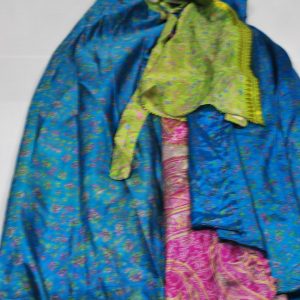 Recycled Silk Sari Wrap Skirt Multi-Wear Medium